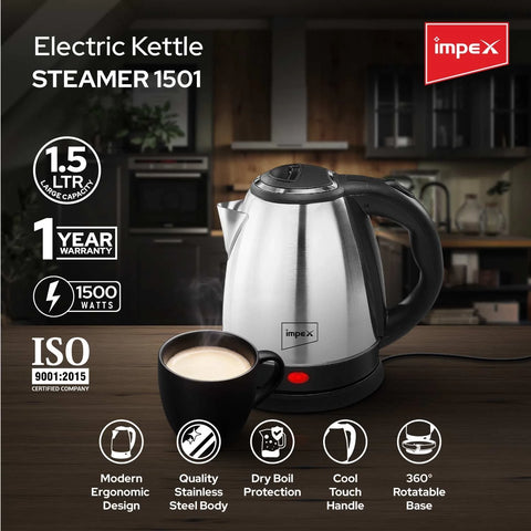 Electric Kettle - stainless steel body